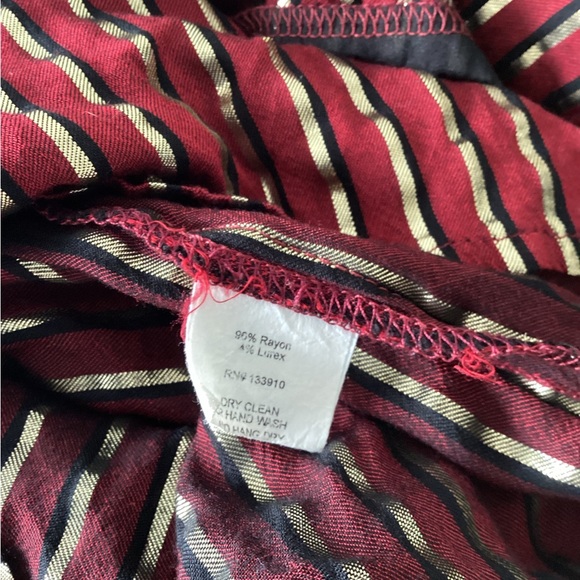 Show Me Your Mumu, Yvonne Metallic Red Stripe Metallic Overall Jumpsuit Size L - Picture 8 of 11